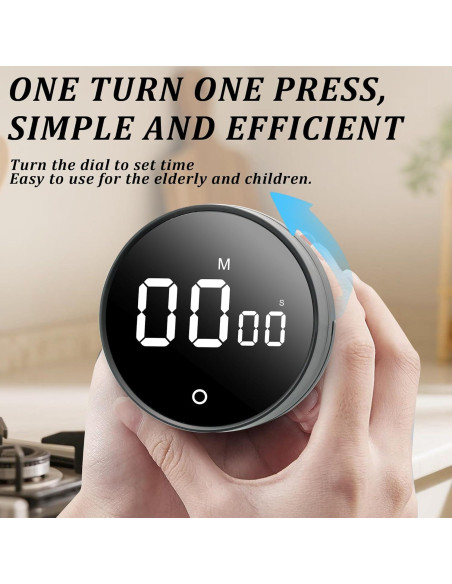 Temporizador de Cocina Digital BXF SPORTS 199 Minutos LED Negro