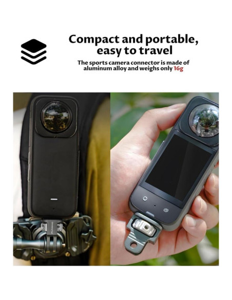 Adaptador de Montaje para Cámara PUKOKO 1/4" Aluminio CNC