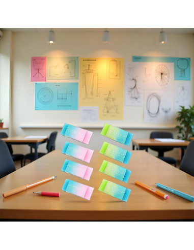 Juego de 8 Gomas de Borrar Cubo Bwexxt Multicolor