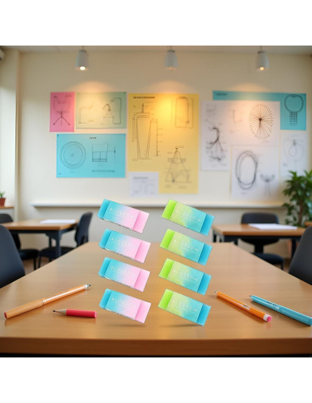 Juego de 8 Gomas de Borrar Cubo Bwexxt Multicolor