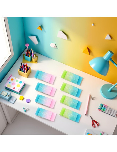Juego de 8 Gomas de Borrar Cubo Bwexxt Multicolor