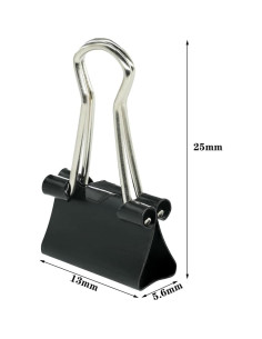 64 Clips de Carpeta Pequeños Ykimok 13mm Negro 2