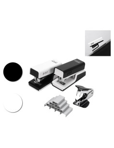 Grapadora de Oficina Yorhoen 260 Blanca y Negra Capacidad 20 Hojas