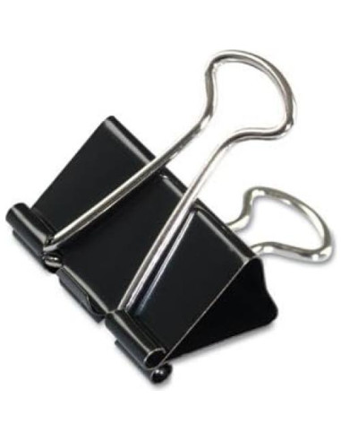 Paquete de 6 Clips de Carpeta Medianos Universal Negro