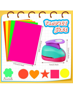 Set de 6 Perforadoras de Papel Chengu con 6 Formas y Etiquetas 2