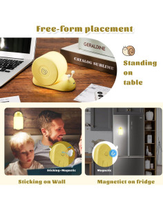 Lámpara de Mesa Caracol QANYI LED Recargable Amarillo 2