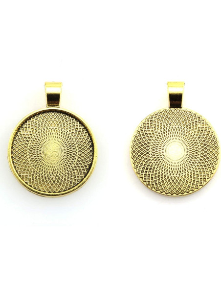 25 Bandejas Colgantes Bezel Lind Kitchen 25mm Oro Antiguo