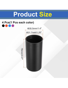 Tapa de Batería para Microscopio uxcell 4 Piezas 31mm 2