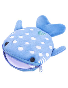 Monedero de Tiburón Azul WLLHYF 13x12.5cm Cartera Divertida