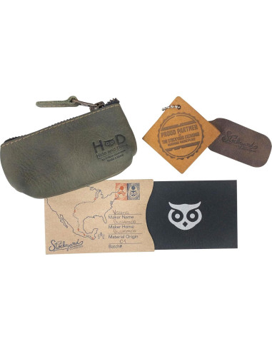 Estuche de Llaves de Cuero Hide & Drink - Vintage, Hecho a Mano