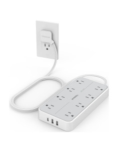 Tira de Alimentación TESSAN 8 Salidas 3 USB Carga 1080J