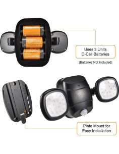 Luz Exterior con Sensor de Movimiento YCB2060 LED 600 Lúmenes 2
