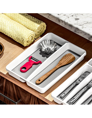 Bandeja organizadora de utensilios Madesmart 2 compartimentos