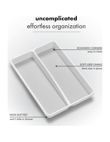 Bandeja organizadora de utensilios Madesmart 2 compartimentos
