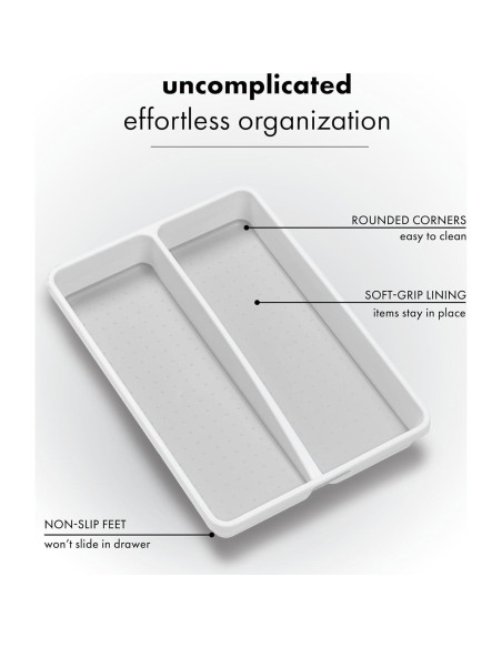 Bandeja organizadora de utensilios Madesmart 2 compartimentos