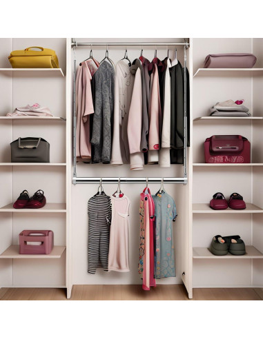 Barra Colgante Ajustable Yeetburg Acero Inoxidable 43-76 cm