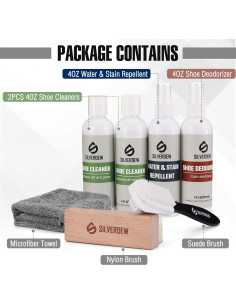 Kit de limpieza de zapatos 7 piezas Hangzhou - Limpiador, desodorante, cepillos 2