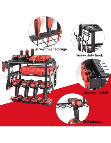 Estante para Herramientas TreeLen 3 Capas Montaje en Pared
