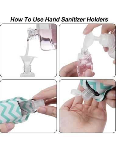 Conjunto 8 Pcs Soportes para Desinfectante de Manos con Botellas