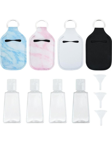 Conjunto 8 Pcs Soportes para Desinfectante de Manos con Botellas