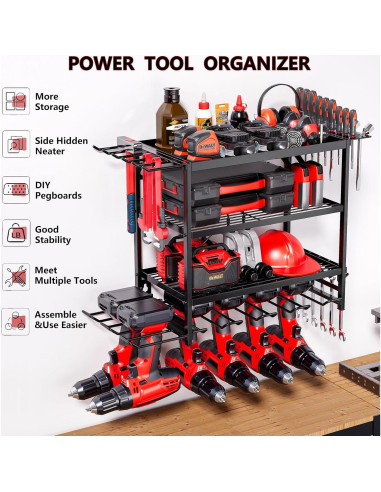 Organizador de Herramientas Eléctricas WOFLUAS Montaje Pared 60x24cm