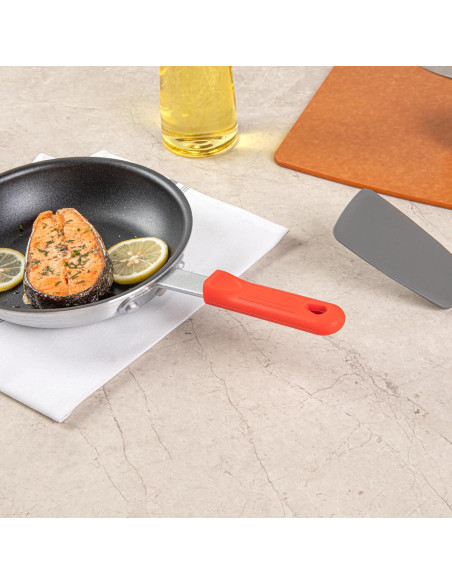 Manga de Mango de Sartén de Silicona Roja Restaurantware 10.9 cm