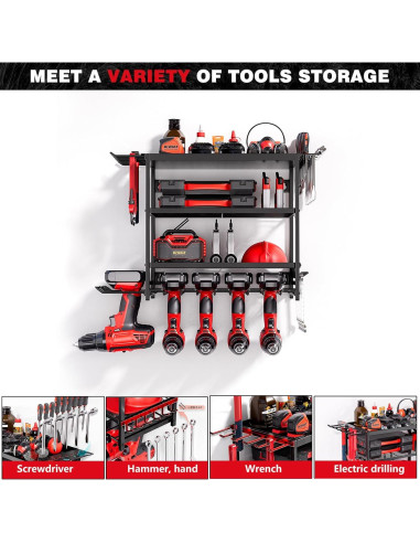 Organizador de Herramientas Eléctricas WOFLUAS Montaje Pared 60x24cm