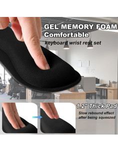 Almohadilla para Muñeca Ergonomica Tongyanat Verde Bosque 2