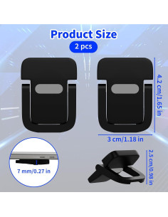 Soporte de Teclado Ajustable Notoke Negro Plegable 2 Pcs 2