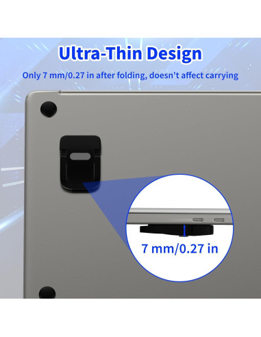 Soporte de Teclado Ajustable Notoke Negro Plegable 2 Pcs