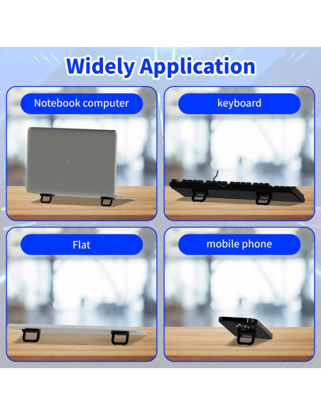 Soporte de Teclado Ajustable Notoke Negro Plegable 2 Pcs