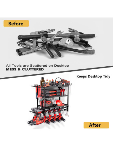 Organizador de Herramientas Eléctricas WOFLUAS Montaje Pared 60x24cm