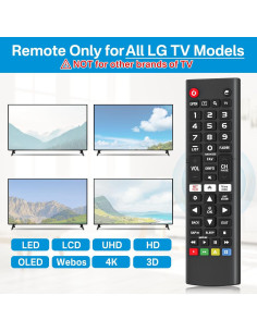 Control Remoto Rimous Compatible LG Todos los Modelos con Baterías 2