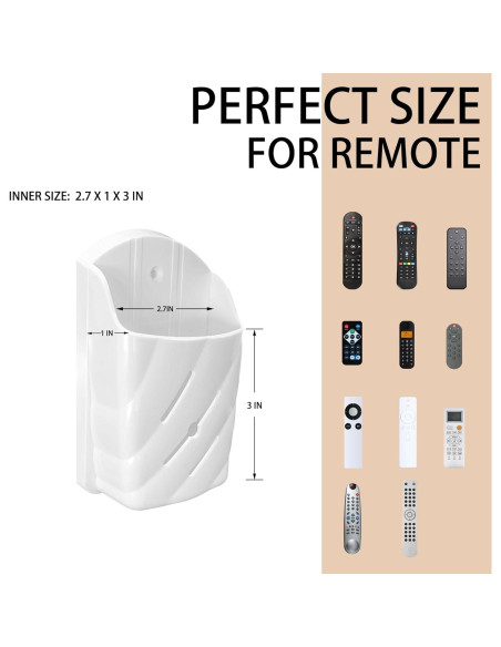 Soporte de Pared para Control Remoto KOXHERO 2 Pcs Blanco