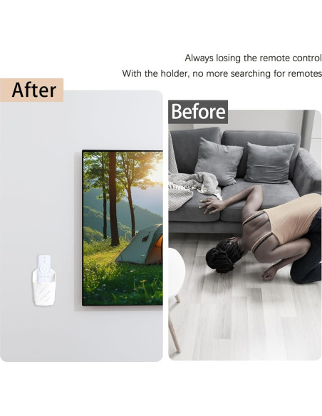 Soporte de Pared para Control Remoto KOXHERO 2 Pcs Blanco