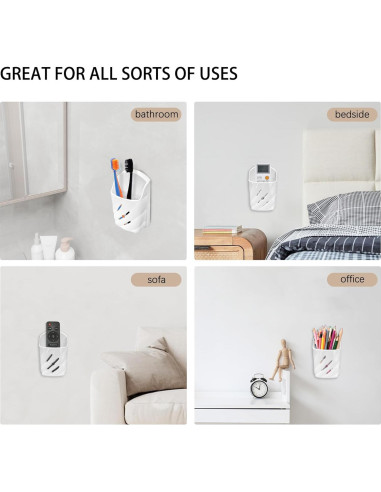 Soporte de Pared para Control Remoto KOXHERO 2 Pcs Blanco