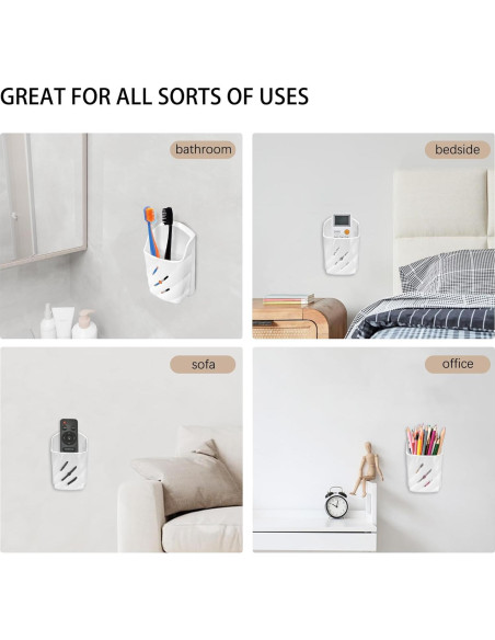 Soporte de Pared para Control Remoto KOXHERO 2 Pcs Blanco