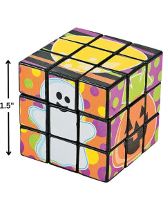 Mini Cubos Mágicos de Halloween Fun Express - 12 Piezas - 3.81 cm 2