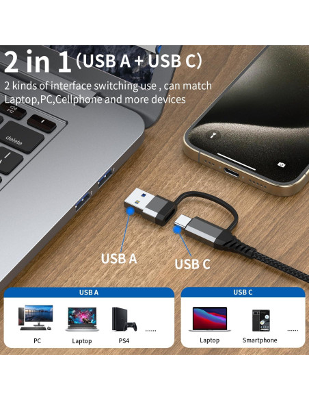 Hub USB C a USB 3.0 QianLink 4 Puertos Alta Velocidad