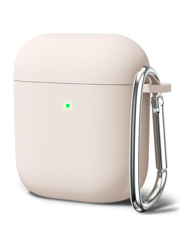 Funda de Silicona Oakxco para Airpods 1/2 Gen Beige