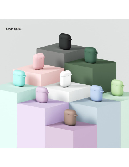 Funda de Silicona Oakxco para Airpods 1/2 Gen Beige