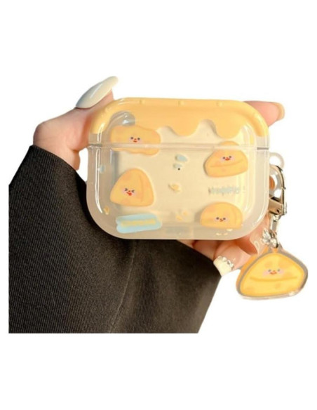 Funda Protectora de Silicona para AirPods 4 Queso Amarillo