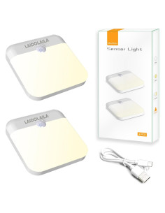 Luz Nocturna Magnética LED con Sensor de Movimiento 2 Pcs