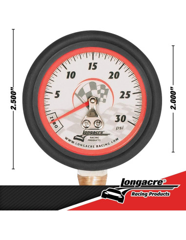 Medidor de Presión de Neumáticos Longacre 0-30 PSI 5.08 cm