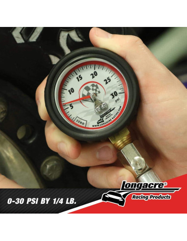 Medidor de Presión de Neumáticos Longacre 0-30 PSI 5.08 cm
