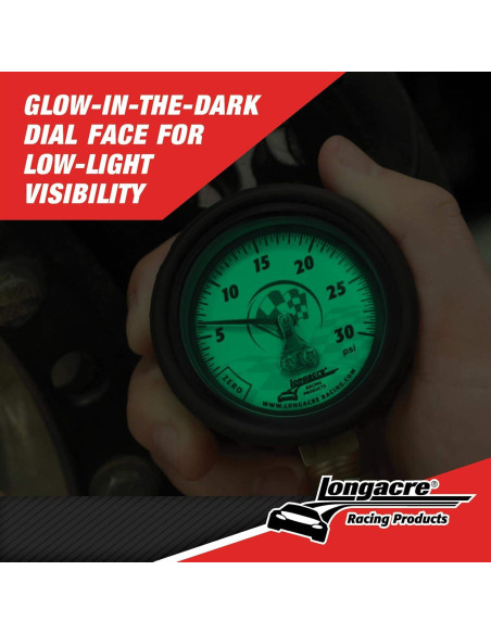 Medidor de Presión de Neumáticos Longacre 0-30 PSI 5.08 cm