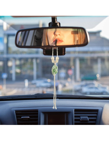 Accesorios para Automóvil BBTO: Funda de Volante, Posavasos y Adorno Colgante Verde Salvia