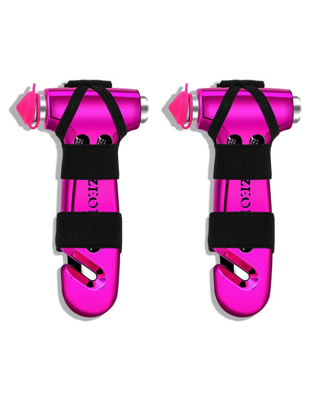 Martillo de Seguridad SZEOF 2PCS Rosa con Cortador y Rompedor