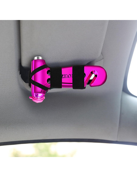 Martillo de Seguridad SZEOF 2PCS Rosa con Cortador y Rompedor