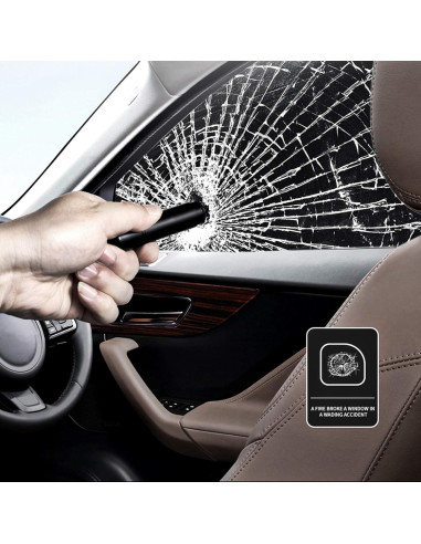 Martillo de Seguridad Diroya 2-en-1 Cortador de Cinturón Plata